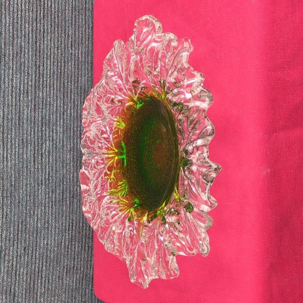 Humppila Finnish Glass Platter Signed, Designer Pertti Santalahti Vintage 1970s - Picture 12 of 12